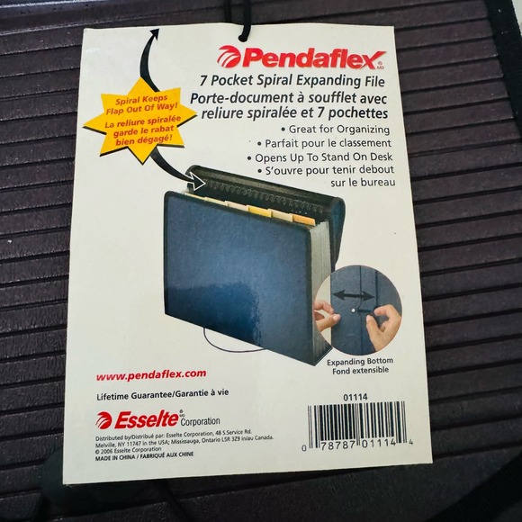 Pendaflex 7 Pocket Spiral Expanding File Set 0f 3 NEW - Picture 2 of 4